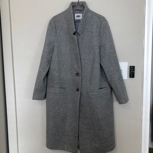 Oversized soft brushed overcoat